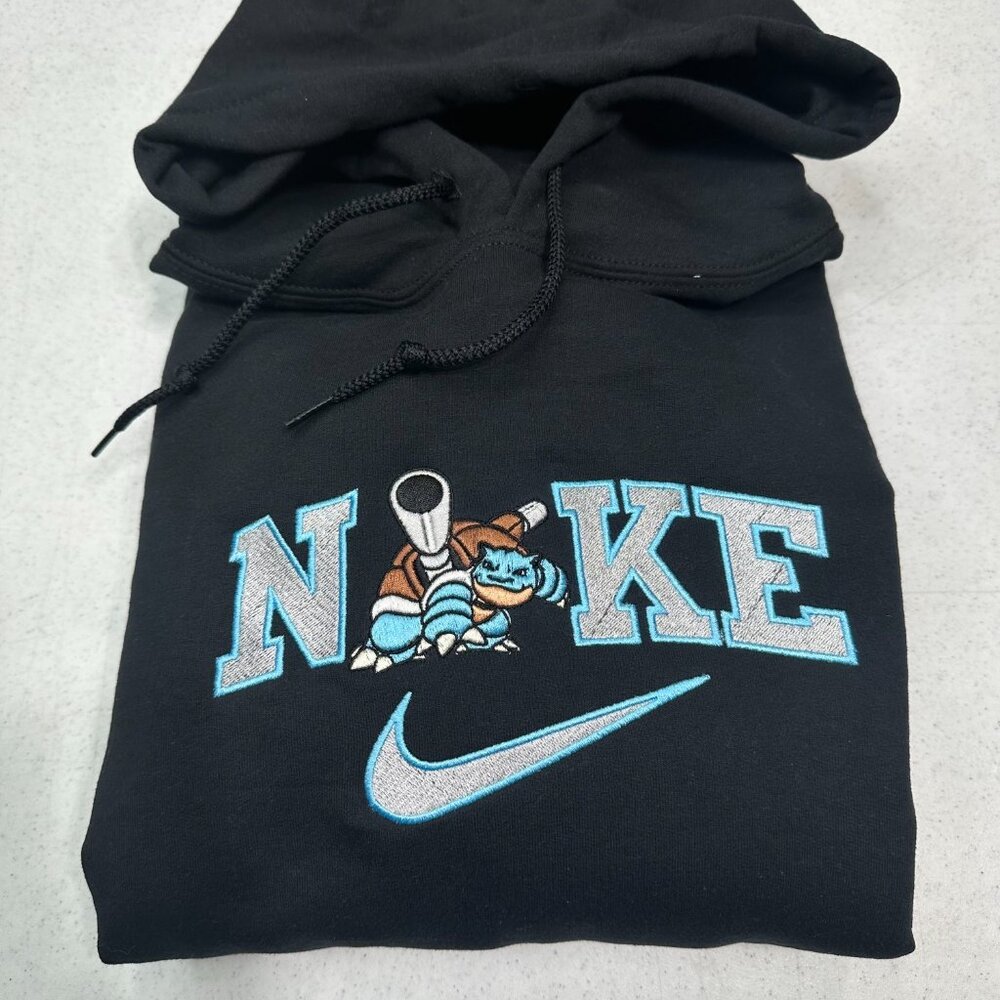 Nike Pokemon Blastoise HOODIE Embroidered Adult Unisex Hooded Sweatshirt Anime